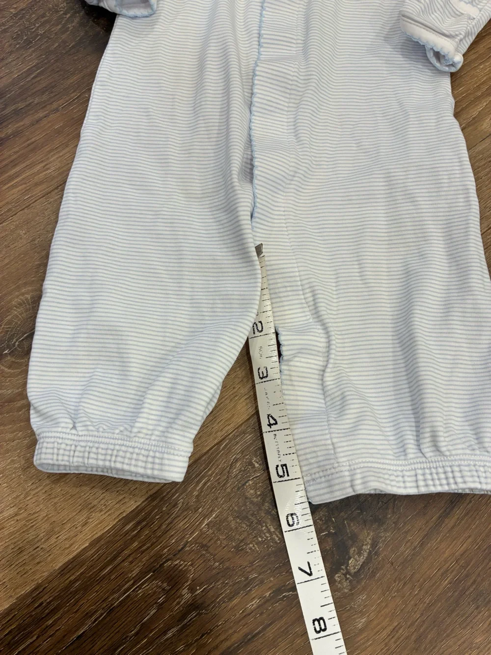 Magnolia Baby Blue Stripe Baby Sleeper Pima Cotton 3m